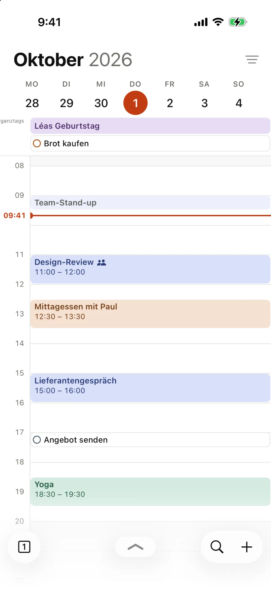 Donnerstag, 1. Oktober, Stunde für Stunde.