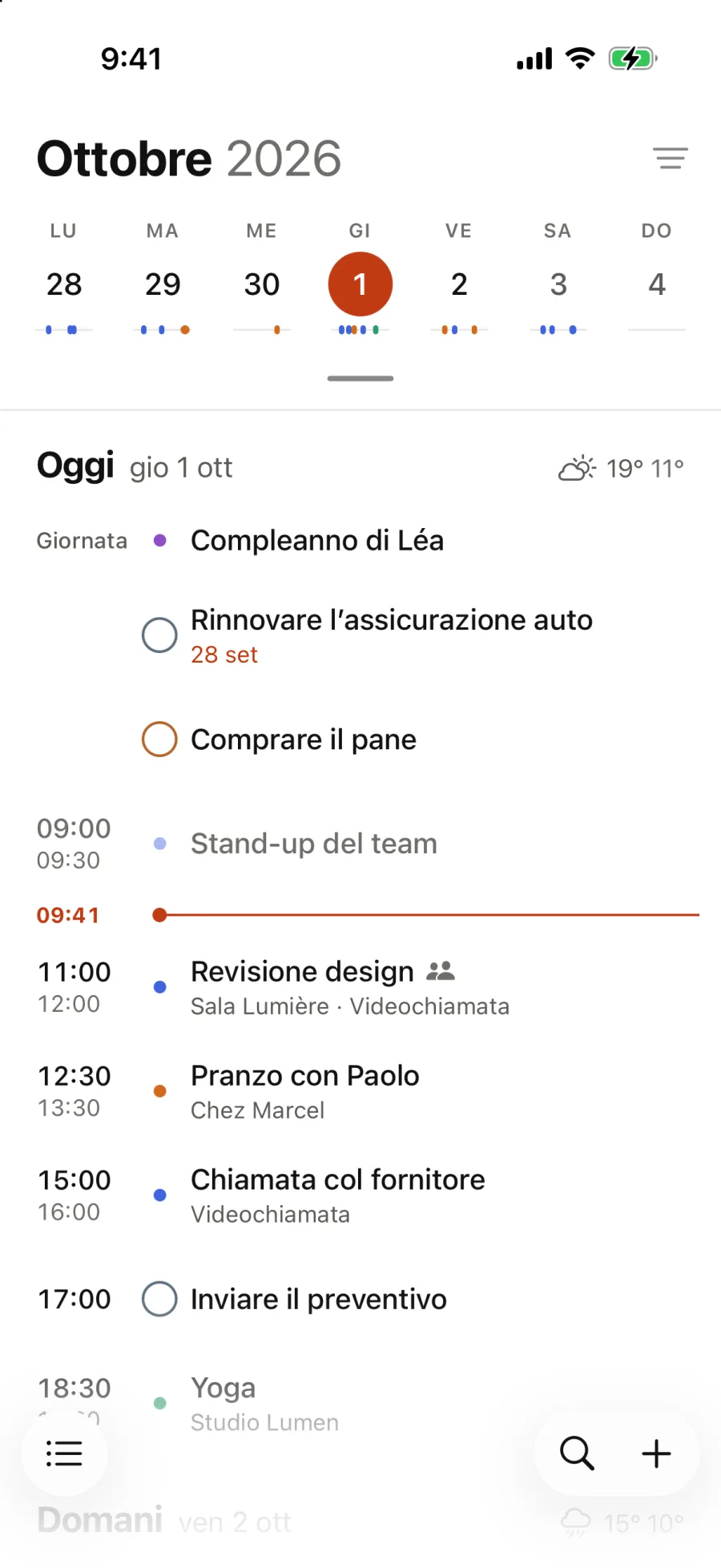 L’agenda su Bianco.