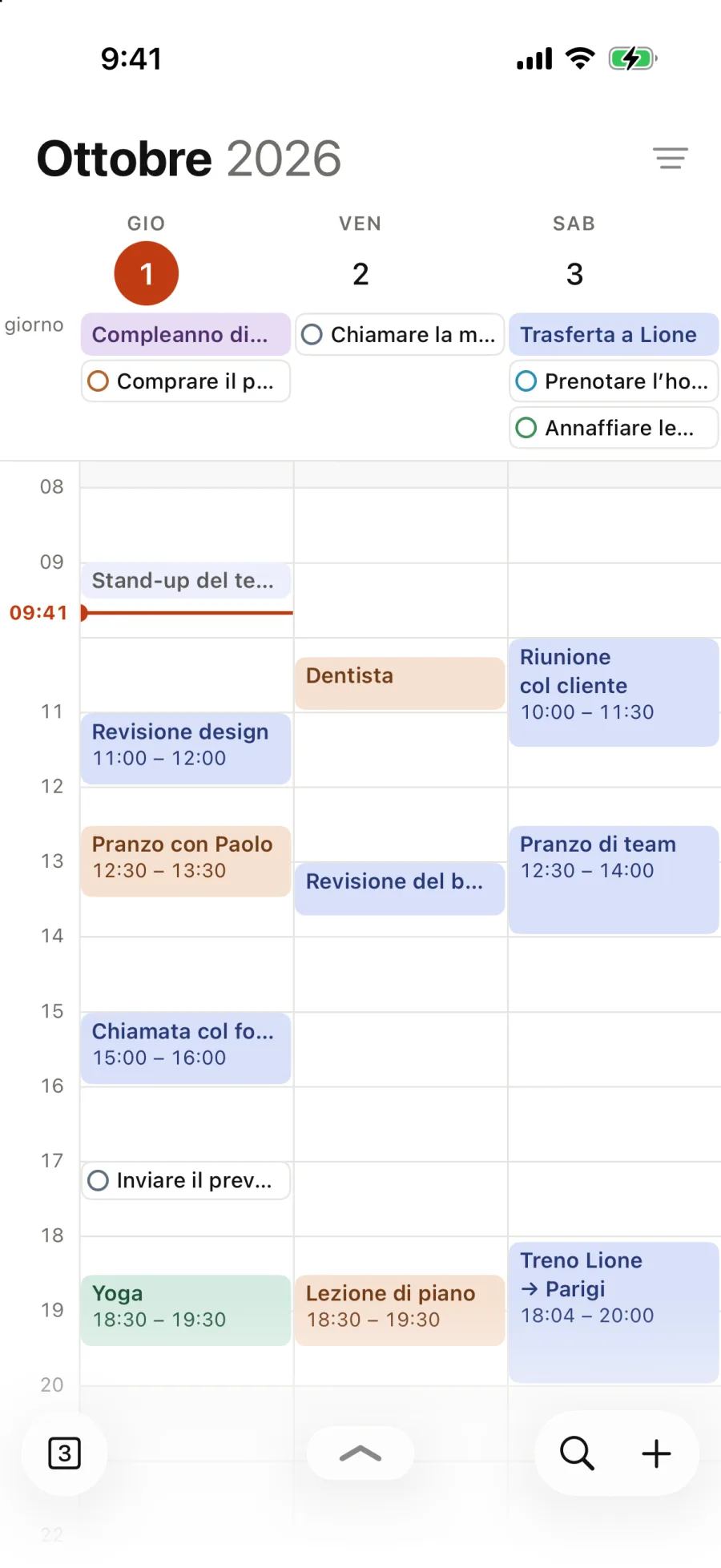Da giovedì a sabato, uno accanto all’altro.