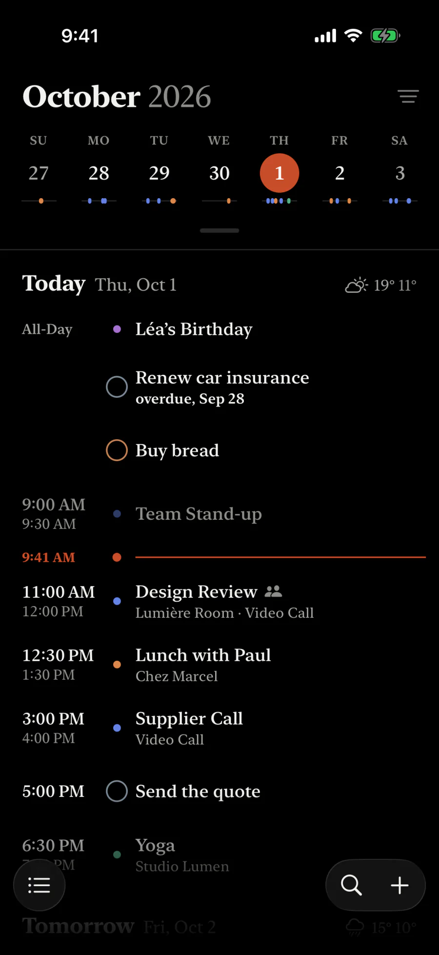 The same agenda in the system’s serif, New York.